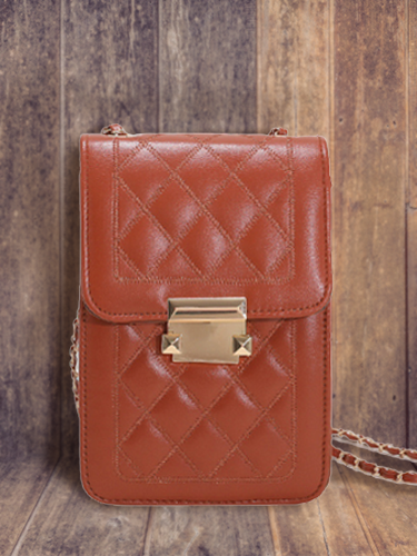 Fashion Casual Plaid Leather Women Messenger Bag Mobile Phone Coin Purse cc47
