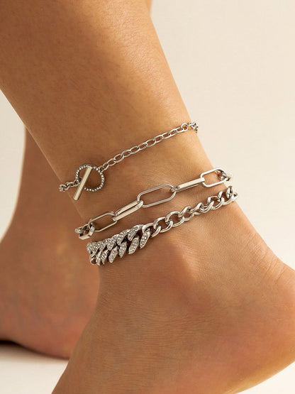 Urban Fashion Chain Multilayer Anklet Daily Party Music Festival Women Jewelry cc24