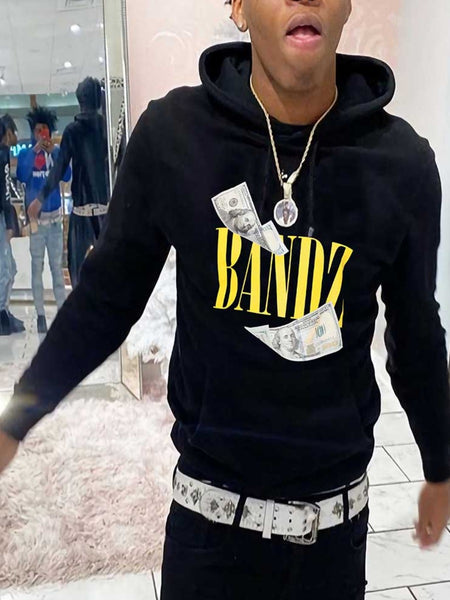 Men Money Letter Print Hoodie AR5083