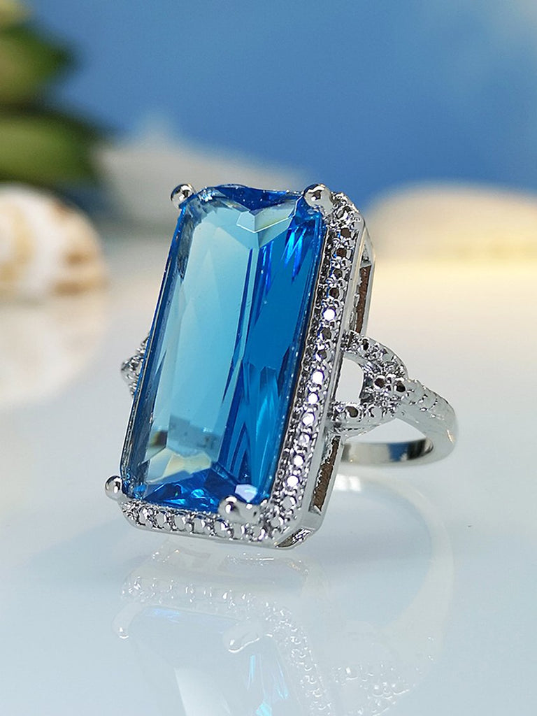 Elegant Sapphire Rings Wedding Party Women Jewelry cc4