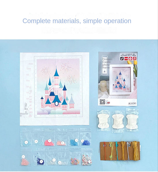 DIY castle embroidery decoration