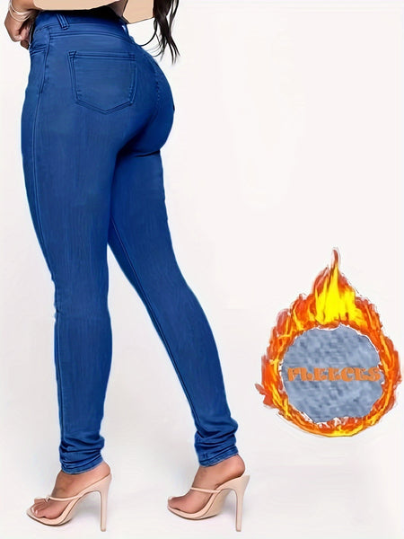 Fleece Liner Casual Skinny Jeans ET7468 Furdela