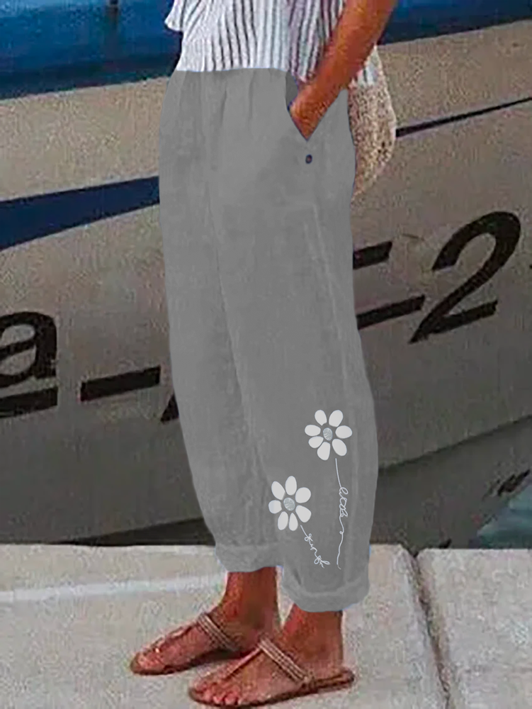 Floral Casual Pants  QB102