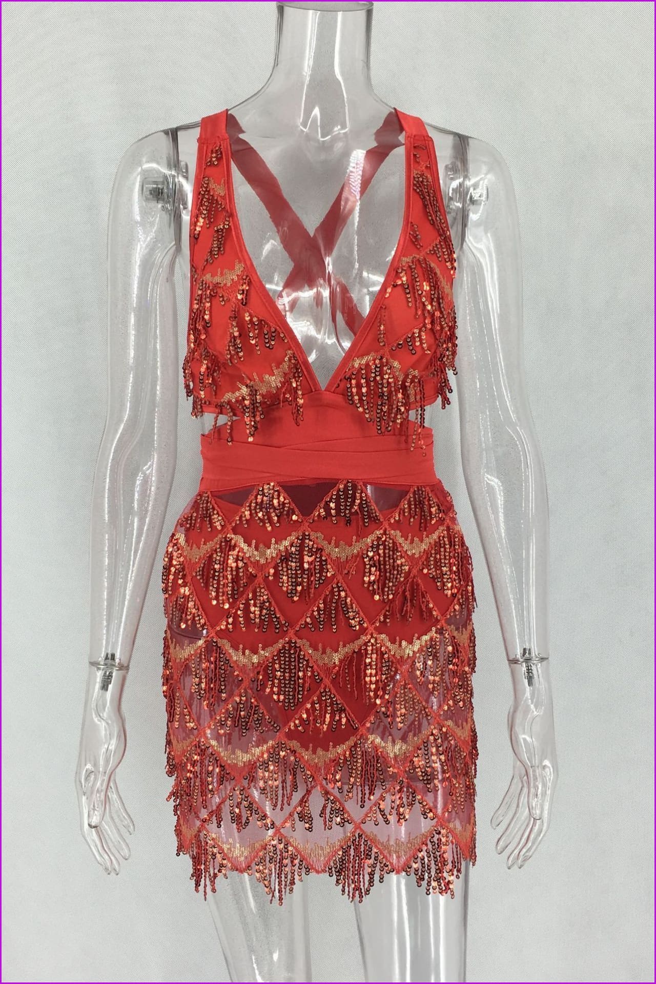 6 Colors Paillette Bling Dress F160 - Furdela