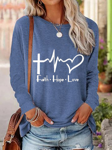 Text Letters Regular Fit Casual T-Shirt OY67