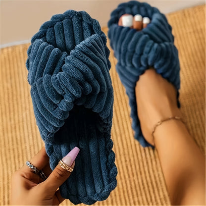 Women's Solid Color Home Slippers YT7412 Furdela