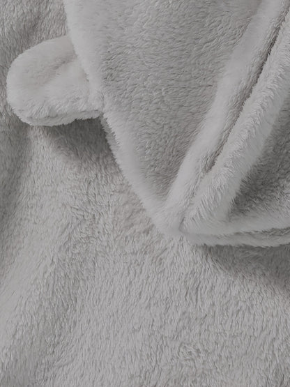 Graphic Print Fluffy Loose Cat Ears Hoodie RK7354 Furdela