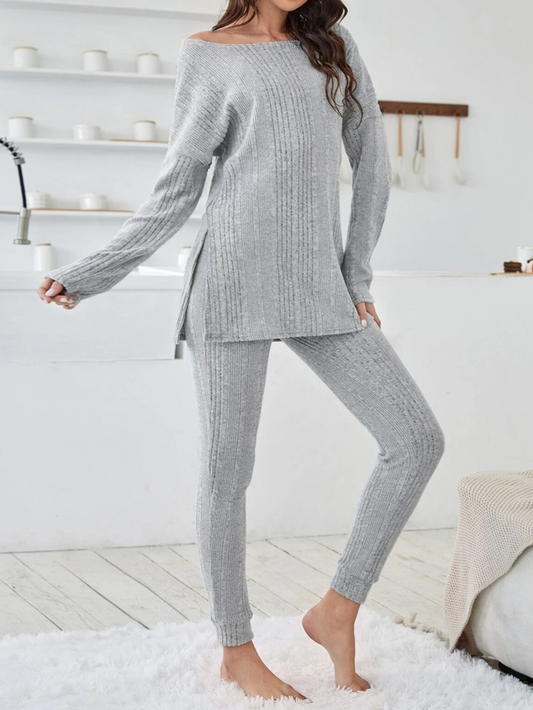 Crew Neck Loose Casual Two-Piece Set OY106