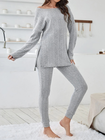 Crew Neck Loose Casual Two-Piece Set OY106