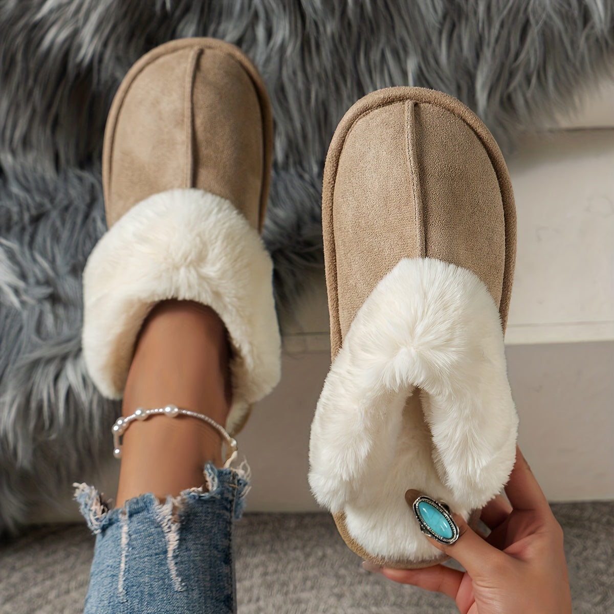 Women's Fluffy Furry Slippers RG7412 Furdela