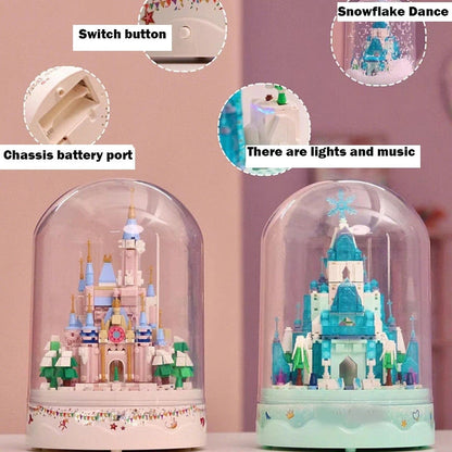 DIY patchwork castle music box gift