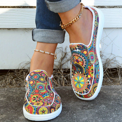 Women's Floral Print Canvas Shoes AT9852 Furdela