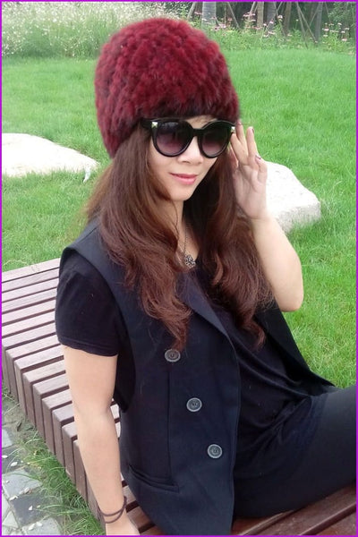 7 Colors Mink Fur Hat - Furdela