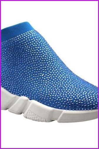 7 Colors Rhinestone Crystal Sock Boots Sneakers F175 - Furdela
