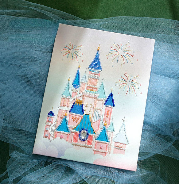 DIY castle embroidery decoration