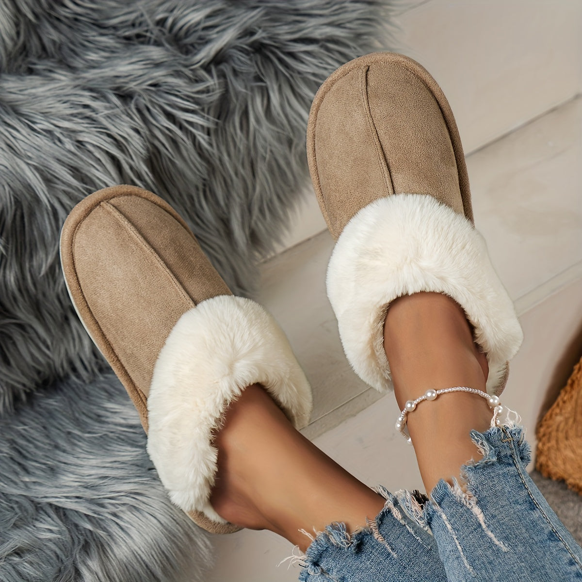 Women's Fluffy Furry Slippers RG7412 Furdela