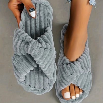 Women's Solid Color Home Slippers YT7412 Furdela