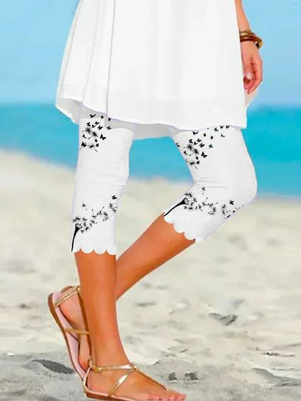 Vacation Regular Fit Floral Leggings BB32