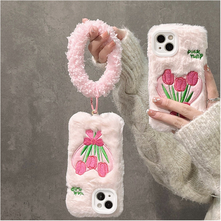 Tulip Fluffy Pink Phone Case