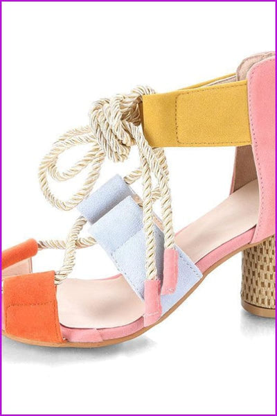 8 Colors Fashion Rope Pumps High Heel Sandal Shoes F174 - Furdela