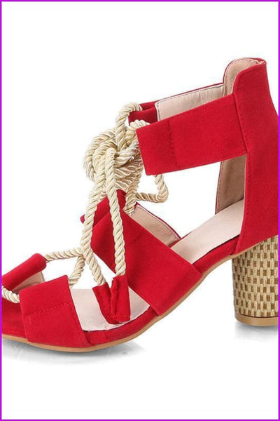 8 Colors Fashion Rope Pumps High Heel Sandal Shoes F174 - Furdela