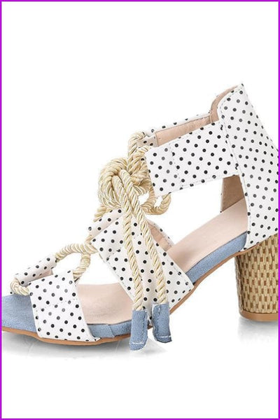 8 Colors Fashion Rope Pumps High Heel Sandal Shoes F174 - Furdela