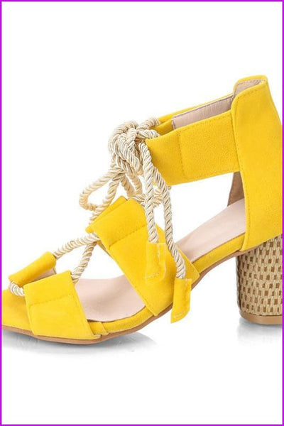 8 Colors Fashion Rope Pumps High Heel Sandal Shoes F174 - Furdela