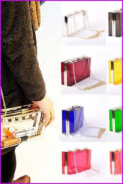 8 Colors Fashion Transparent Handbag F158 - Furdela