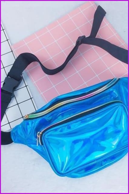 8 Colors Hologram Fanny Pack Waist Bag F052 - Furdela
