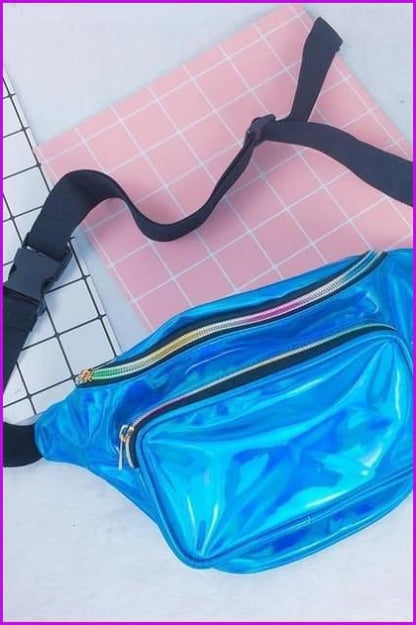 8 Colors Hologram Fanny Pack Waist Bag F052 - Furdela