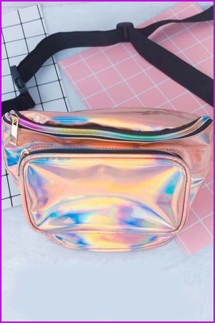 8 Colors Hologram Fanny Pack Waist Bag F052 - Furdela