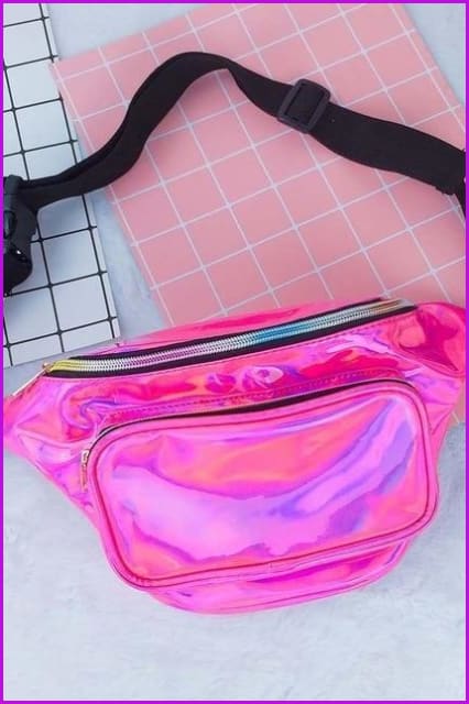 8 Colors Hologram Fanny Pack Waist Bag F052 - Furdela