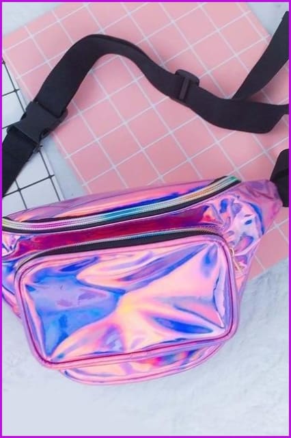 8 Colors Hologram Fanny Pack Waist Bag F052 - Furdela