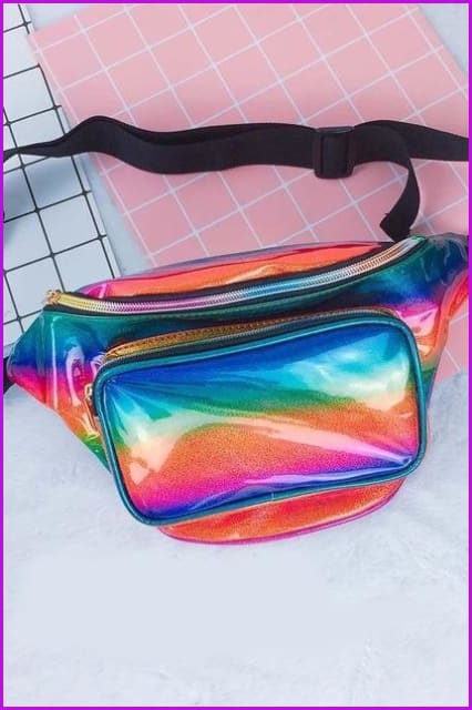 8 Colors Hologram Fanny Pack Waist Bag F052 - Furdela