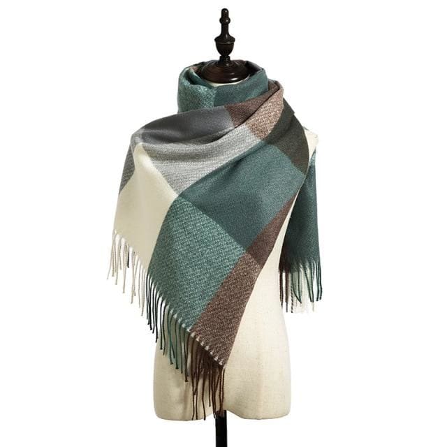 8 Colors Warm Wool Scarf Showl - Furdela Wholesale