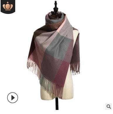 8 Colors Warm Wool Scarf Showl - Furdela Wholesale