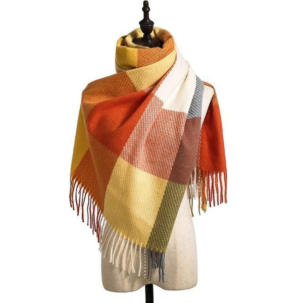 8 Colors Warm Wool Scarf Showl - Furdela Wholesale