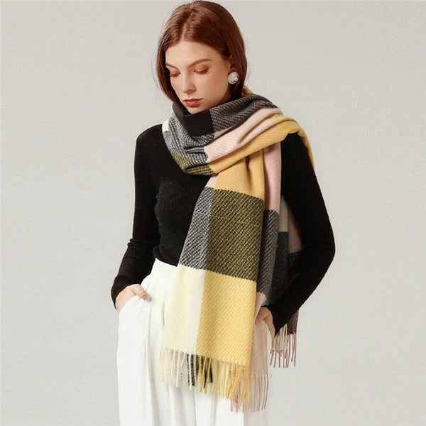 8 Colors Warm Wool Scarf Showl - Furdela Wholesale
