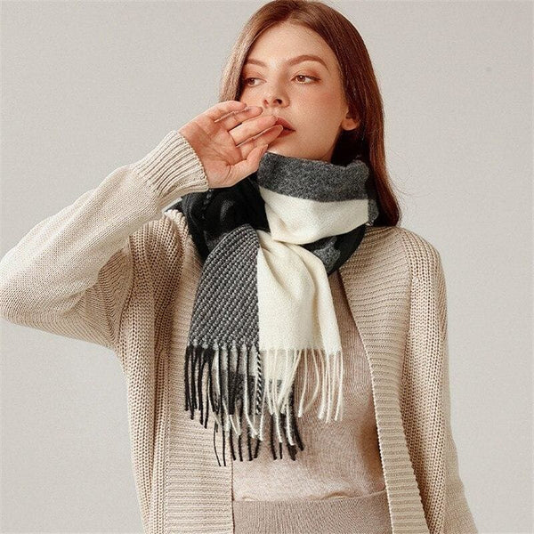 8 Colors Warm Wool Scarf Showl - Furdela Wholesale