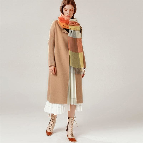 8 Colors Warm Wool Scarf Showl - Furdela Wholesale