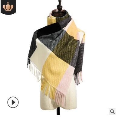 8 Colors Warm Wool Scarf Showl - Furdela Wholesale