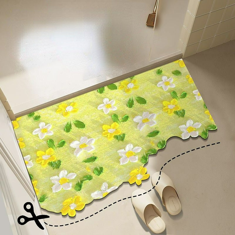 Diatom mud oil painting foot mat bathroom mat