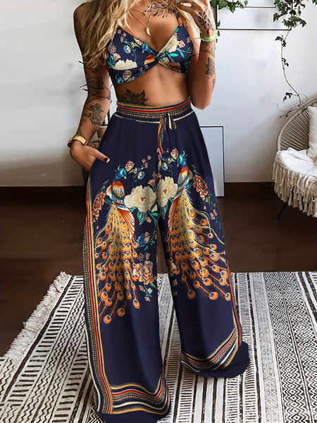 Boho Butterfly Print Two-piece Set DJ2574 Furdela