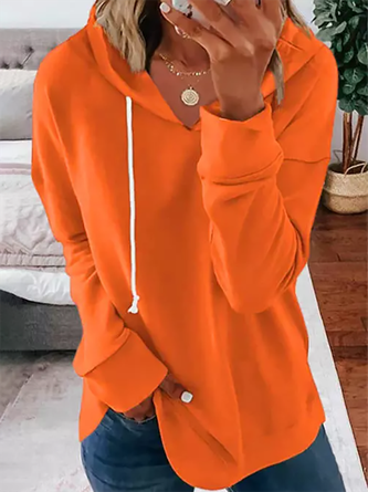 Women Long Sleeve Hoodie Fall Winter Loose Casual Tunic Sweatshirt QAL9