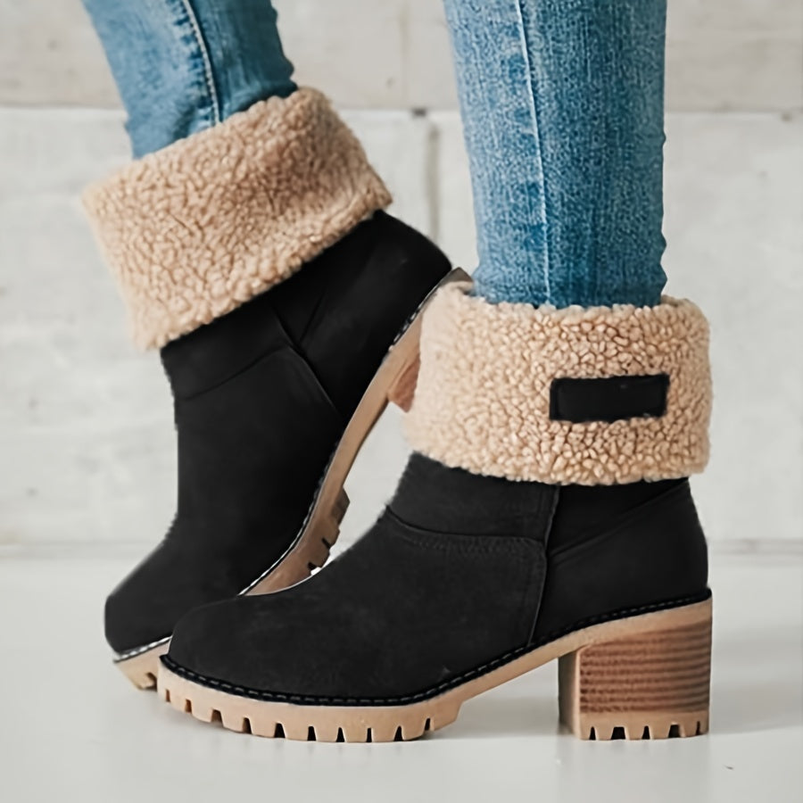 Women's Warm Plush Lined Boots RB1478 Furdela