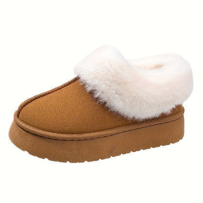 Fall Aesthetic Thermal Plush Lined Furry Snow Boots RG6710 Furdela