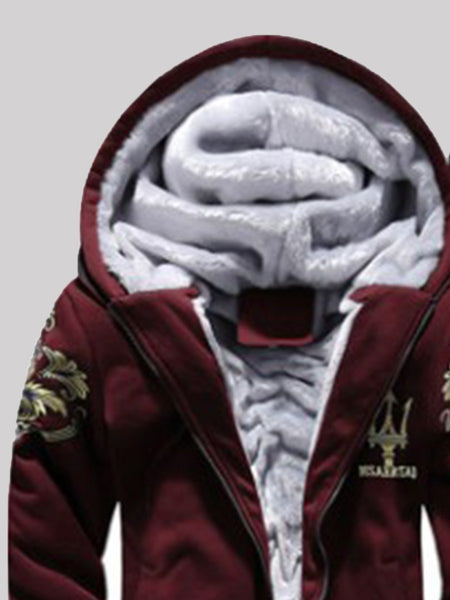 Men Hooded Collar Drawstring Tracksuit Set AT8010