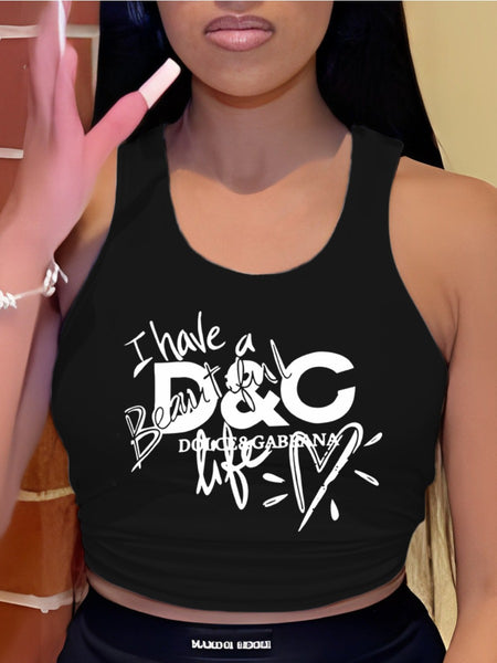 Heart Letter Print T-shirt AR505