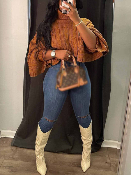 Turtleneck Loose Sweater AT900