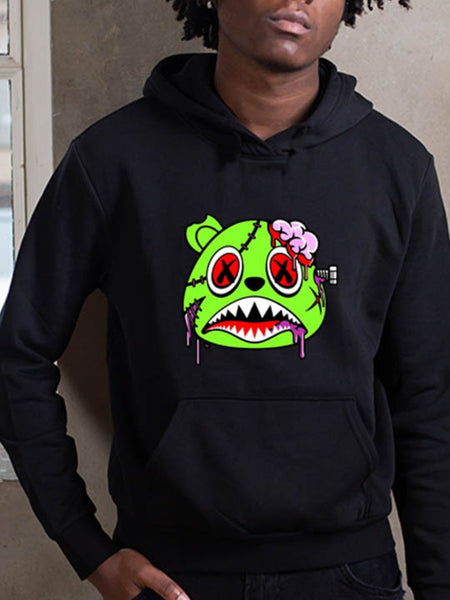 Men Cartoon Print Kangaroo Pocket Hoodie AR70111